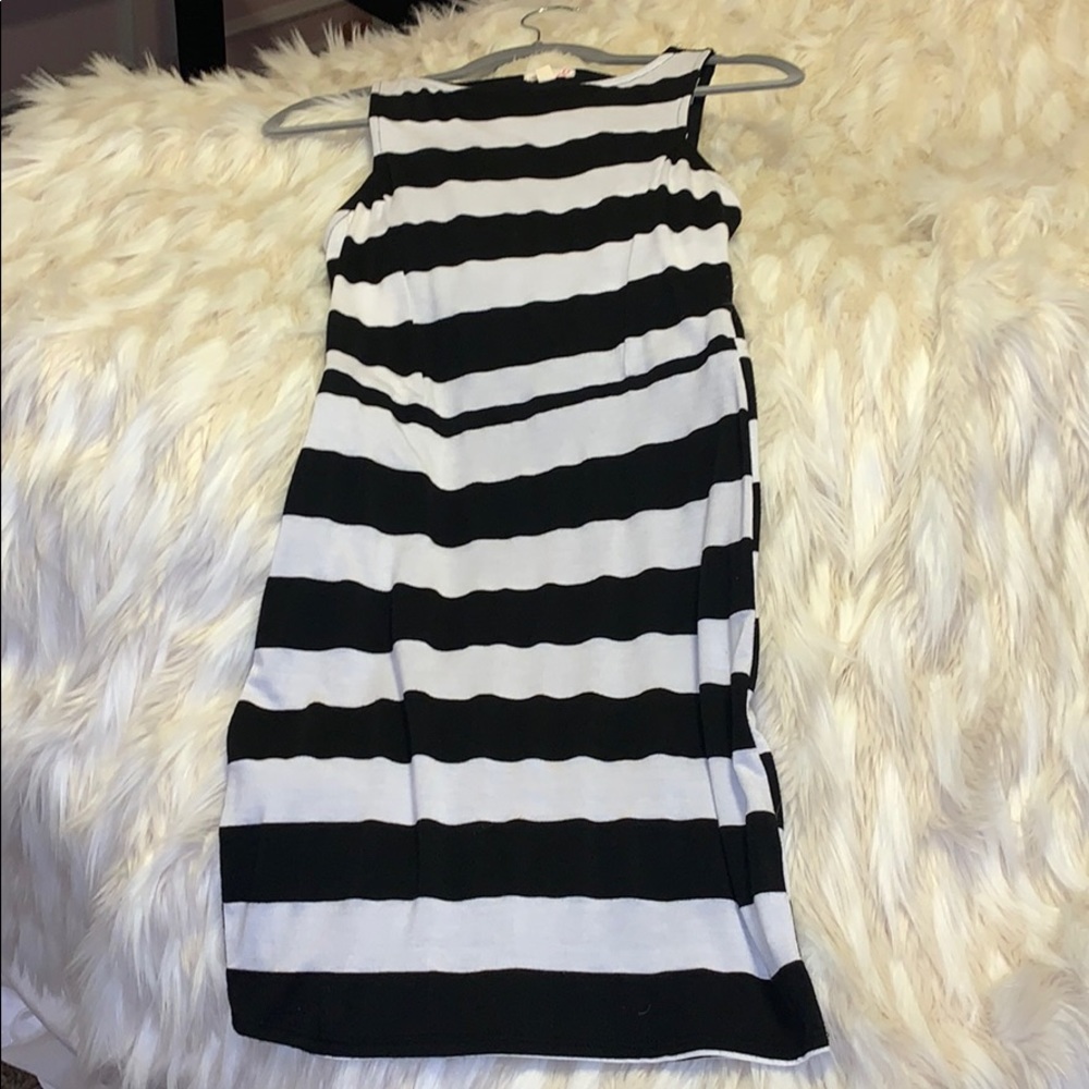 Fitted stripped mini dress